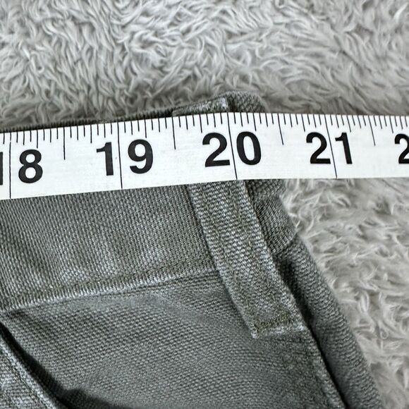 Carhartt Mens 42x30 Work Pants Green Utility Canvas B11-MOS Carpenter Rugged Fit - Picture 4 of 12